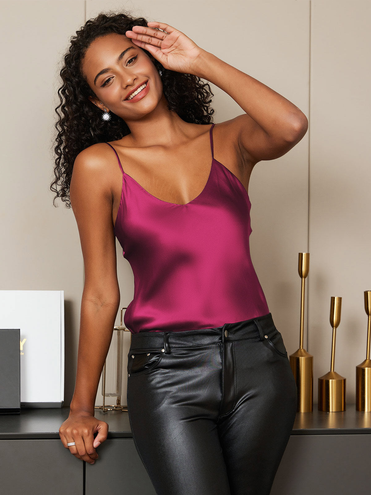 Camisolas de pura seda con tirantes finos